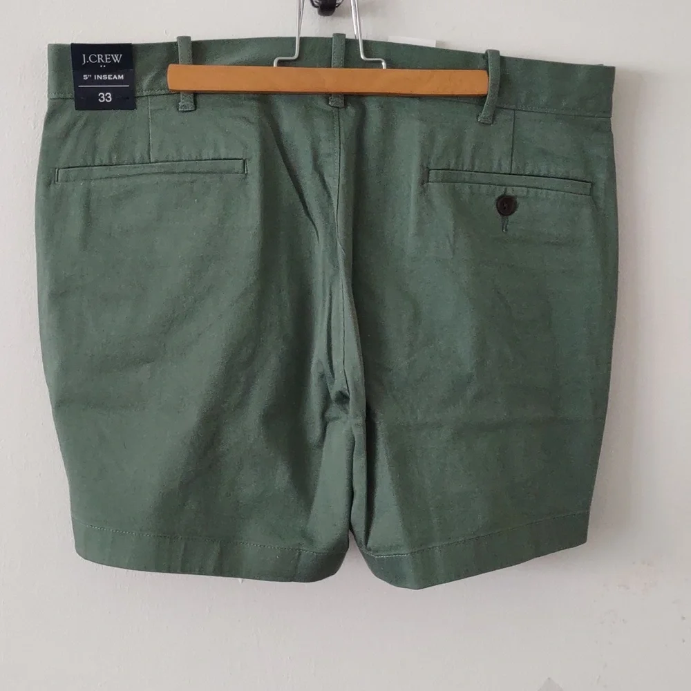 BRAND NEW J. Crew Olive Green Flat Front Shorts